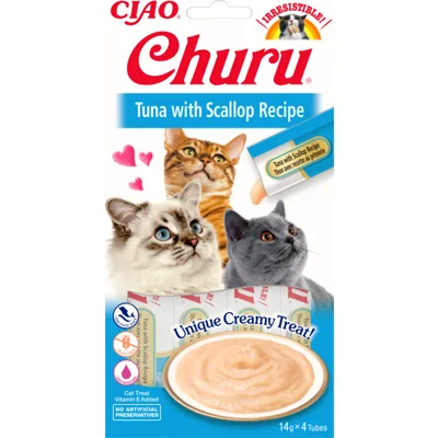 Ciao Kattensnack Churu Tonijn - Sint Jacobsschelp 60 gr