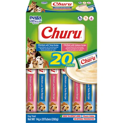 Inaba Churu Puree Hondensnack Multipack Seafood 20 x 14 gr