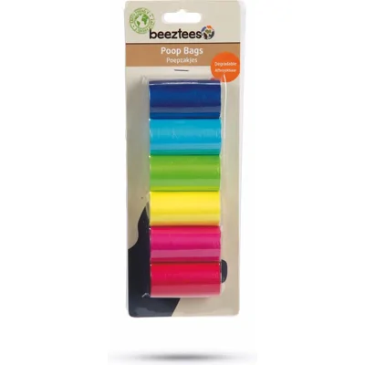 Beeztees Poepzakjes Regenboog - 6 x 20 stuks