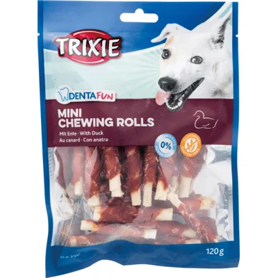 Trixie Denta Fun Mini Duck Chewing Rolls - 120 g