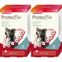 2x Beaphar ProtecTix Hond Anti Vlo & Teek 10-25 kg 4 pipetten