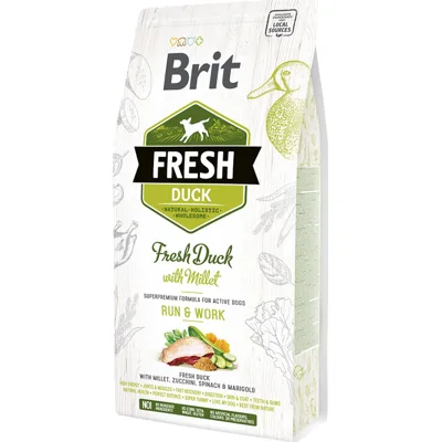 Brit Fresh Duck with Millet Active Run & Work - 2,5 kg