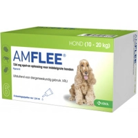 Amflee Spot-On 134 mg hond M 10 - 20 kg 2 x 3 pipetten