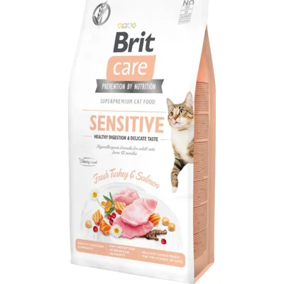 Brit Care Sensitive Healthy Digestion & Delicate Taste kattenvoer 2 x 7 kg