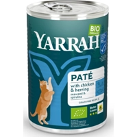 12x Yarrah Bio Kattenvoer Paté Vis 400 gr