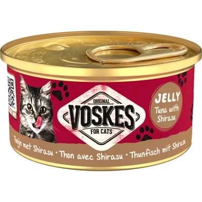 Voskes Kattenvoer Nat Tonijn met Shirasu 85 gr