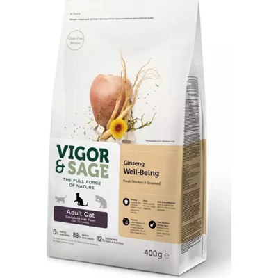 Vigor&Sage Kattenvoer Well-Being Ginseng 400 gr
