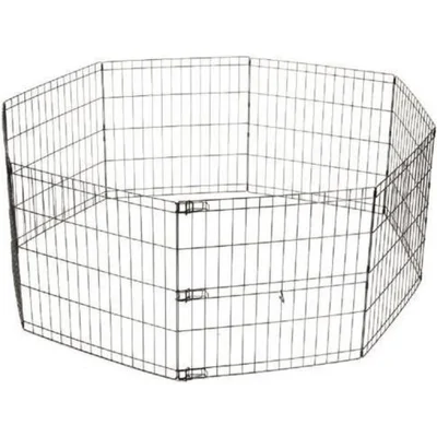M-Pets Opvouwbare Puppyren -  S - Zwart - 8 x (62 x 66 cm)