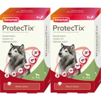 2x Beaphar ProtecTix Hond Anti Vlo & Teek 25-40 kg 4 pipetten