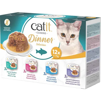 Catit Cuisine Dinner Selection - Vis - 12 x 75 g