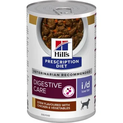 Hill's Prescription Diet i/d Low Fat Digestive Care met kip hondenvoer nat stoofpotje kip & groenten 24x156g blik
