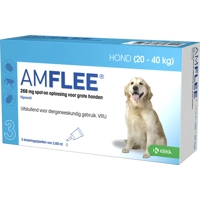 Amflee Spot-On 268 mg hond L 20 - 40 kg 2 x 3 pipetten