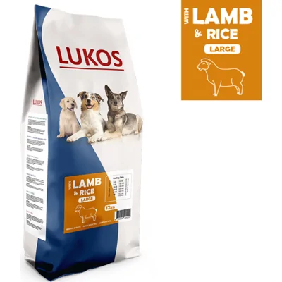 Lukos Adult Large met lam & rijst - premium hondenvoer 12 kg