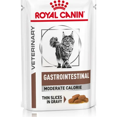 Royal Canin Veterinary Gastrointestinal Moderate Calorie natvoer kat (in saus) 1 doos (12 x 85 g)