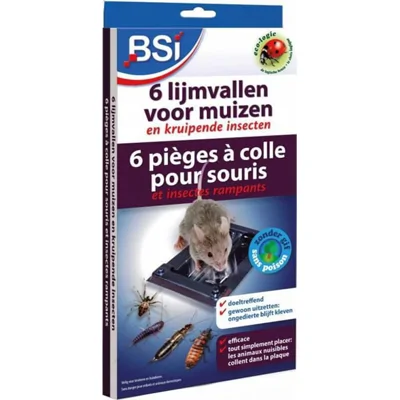6 Lijmvallen Voor Muizen En Kruipende Insecten - Doeltreffend - Ook tegen insecten - Verpakt per 6
