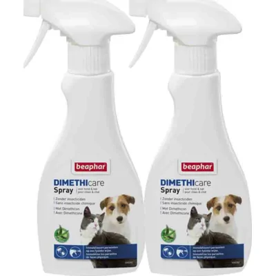 2x Beaphar DIMETHIcare Spray Hond&Kat 250 ml