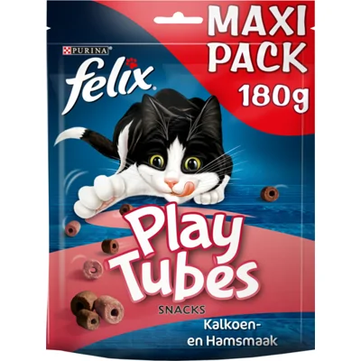 5x Felix Play Tubes Kalkoen - Ham 180 gr