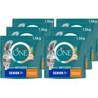 6x Purina ONE Senior Kip - Volkoren Granen 1,5 kg