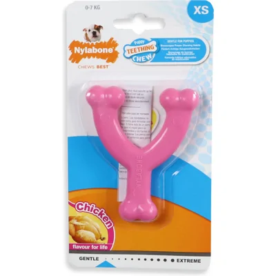 Nylabone Puppy Dental Wishbone - XS - Roze