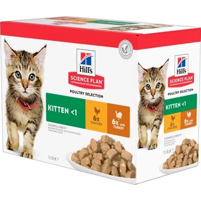Hill's Science Plan Kitten Multipack Gevogelte (12x85g)