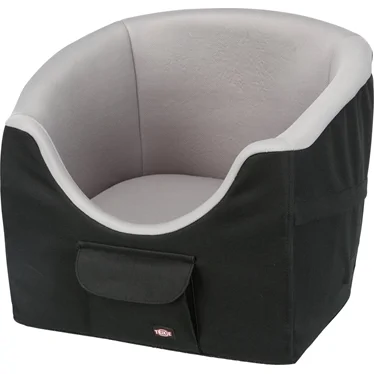 Trixie hondenmand autostoel zwart / grijs 45x42x39 cm