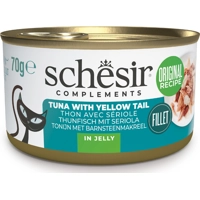 Schesir tonijn met barnsteenmakreel (jelly) natvoer kat (blikjes) 1 tray (12 x 70 g)