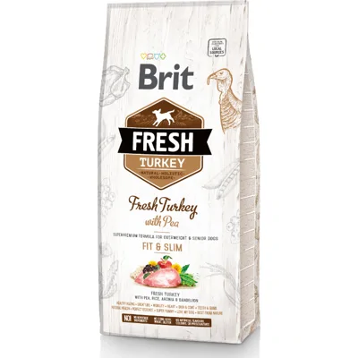 Brit Fit & Slim verse kalkoen met erwten hondenvoer 12 kg