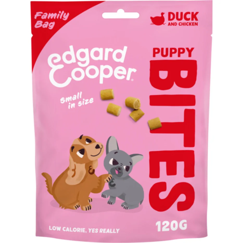 10x Edgard&Cooper Puppy Bite S Eend&Kip 120 gr