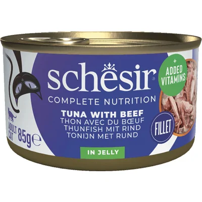12x Schesir Kattenvoer Tonijn - Rund 85 gr