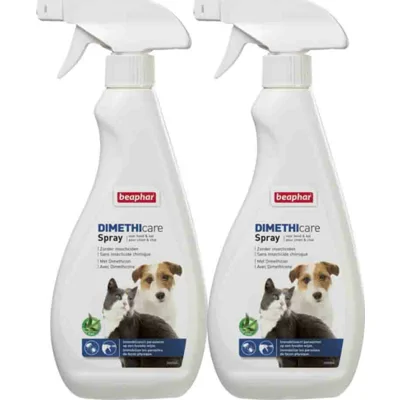 2x Beaphar DIMETHIcare Spray Hond&Kat 500 ml
