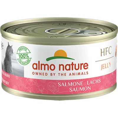 48x Almo Nature HFC Jelly Kattenvoer Nat Zalm 70 gr