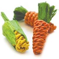 Happy Pet Sisal Wortels en Mais Mini Oranje - Groen - Geel 3 stuks