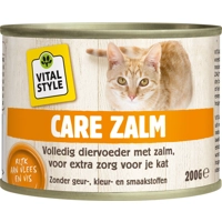 Vitalstyle Kattenvoer Blik Care Zalm 200 gr