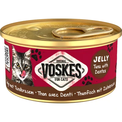 Voskes Kattenvoer Nat Tonijn met Tandbrasem 85 gr