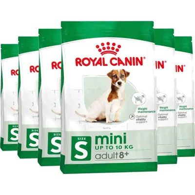 6x Royal Canin Hondenvoer Droog Mini 8+ 2 kg