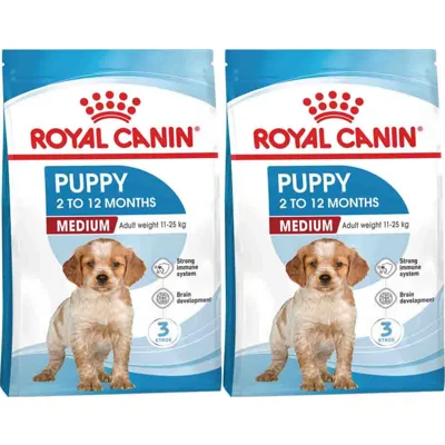 2x Royal Canin Puppy Hondenvoer Medium 4 kg