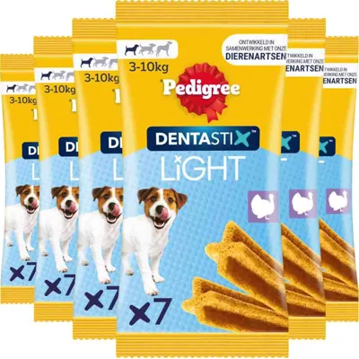 6x Pedigree Hondensnack Dentastix Light Mini 58 gr