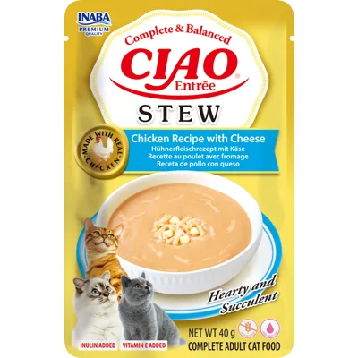 Ciao Kattenvoer Nat Entrée Stew Chicken & Cheese 40 gr