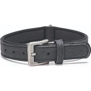Beeztees Balacron Ax kunstleer zwart halsband hond 43-53cm x 25mm