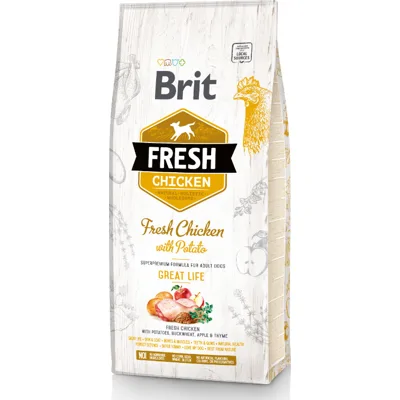 Brit Great Life Adult verse kip met aardappelen hondenvoer 12 kg