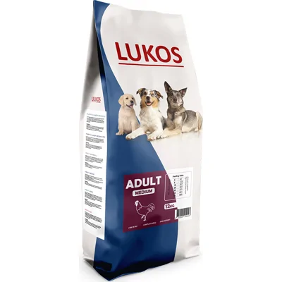 Lukos Adult Medium - premium hondenvoer 2 x 12 kg