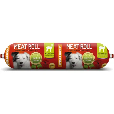 10x Fokker Meat Roll Hondenvoer Nat Hert - Zalm 800 gr