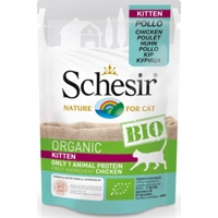 16x Schesir Kattenvoer Kitten Bio Kip 85 gr