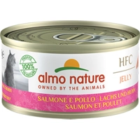 48x Almo Nature HFC Jelly Kattenvoer Nat Zalm&Kip 70 gr