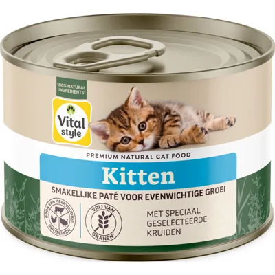 Vitalstyle Kattenvoer Blik Kitten 200 gr