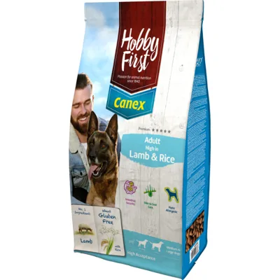 HobbyFirst Canex Adult Hondenvoer Lamb&Rice 12 kg