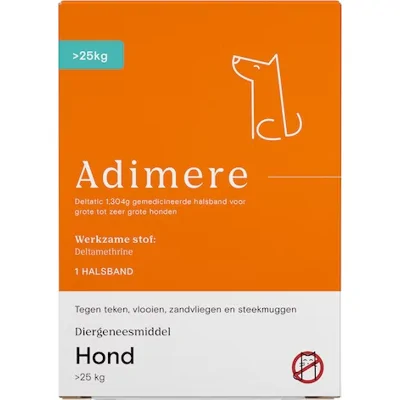 Adimere tegen vlooien, teken & zandvliegen - Hond S/M - 2 stuks