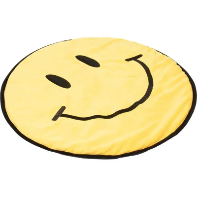Big Smile kattenplaid smiley geel Per stuk