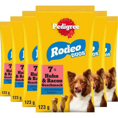 6x Pedigree Hondensnack Rodeo Kip 123 gr