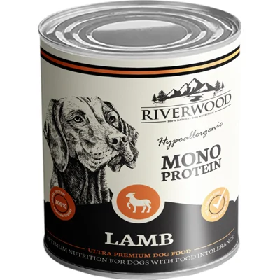 Riverwood Mono Proteïne Hondenvoer - Blik - Lam - 6x400 g